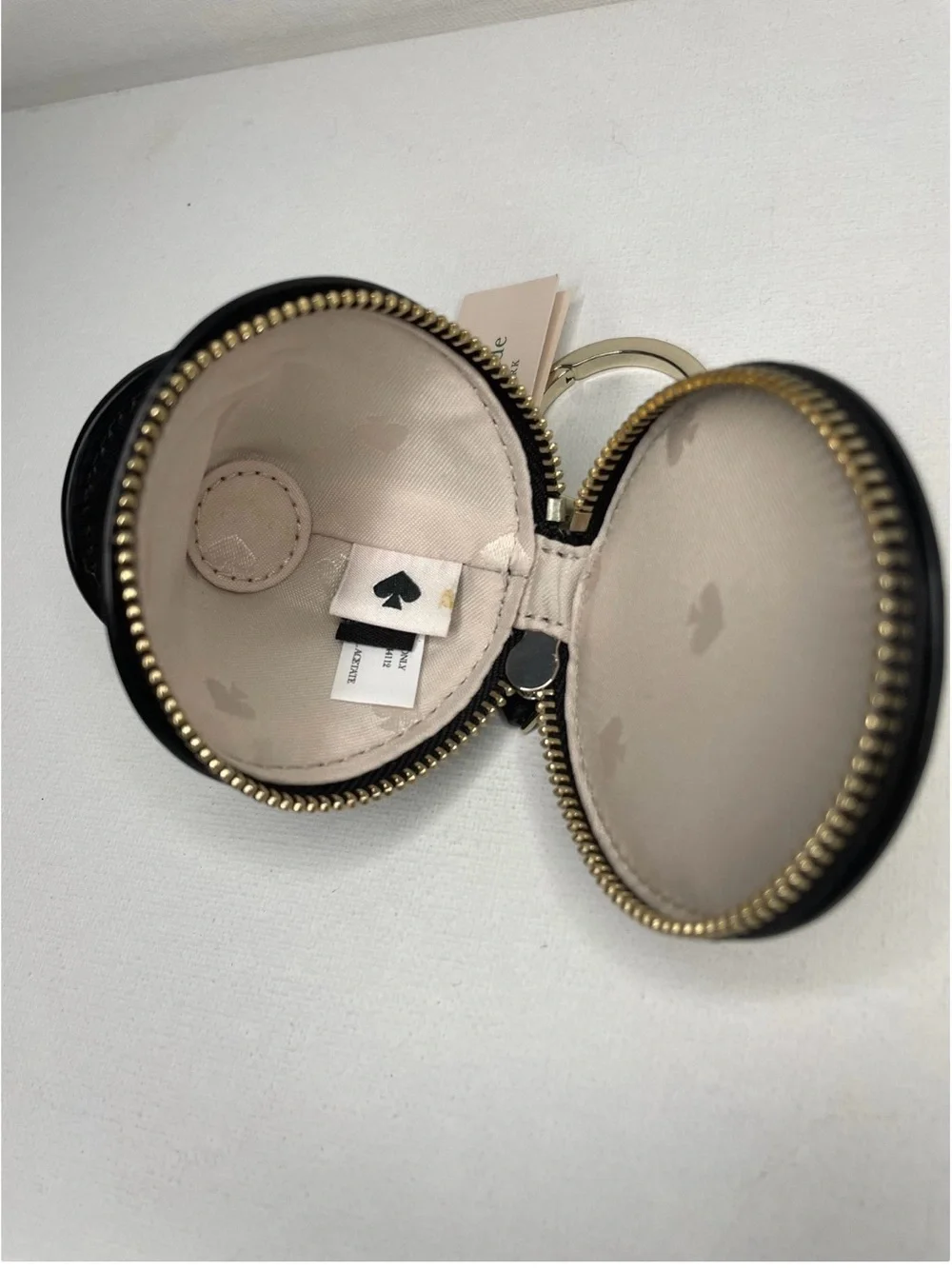 Kate spade Alice teacup coin purse keychain & dustbag NWT